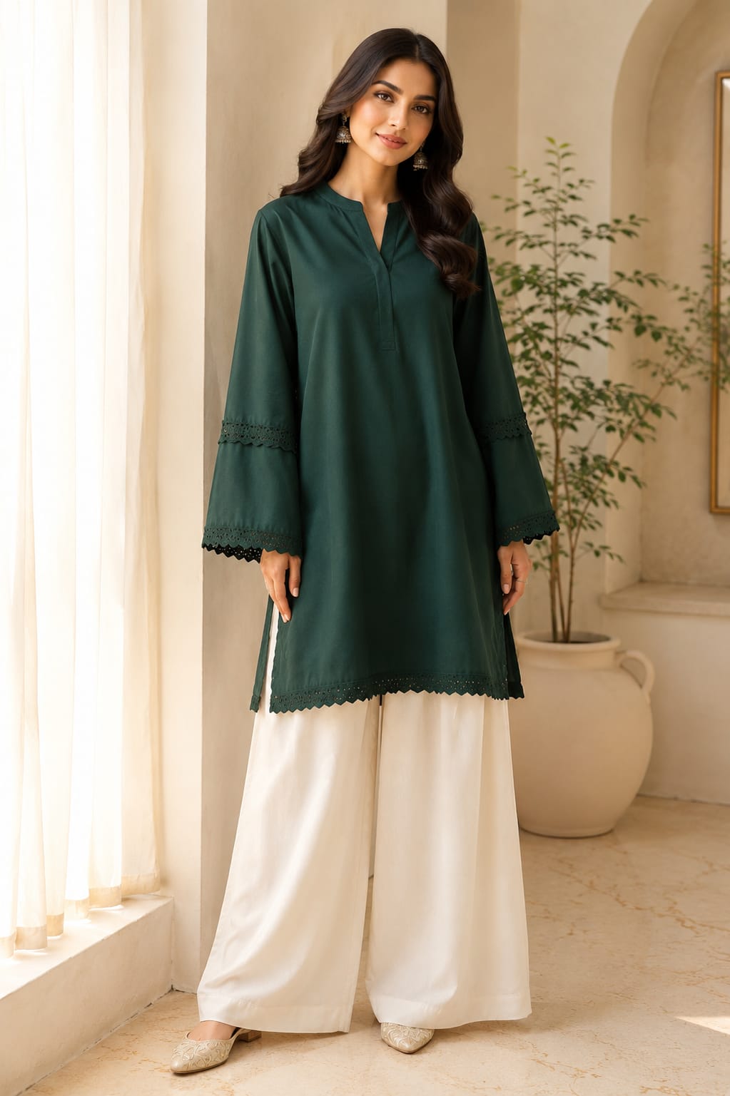 Emerald Grace – Premium Lawn 2 Piece dress