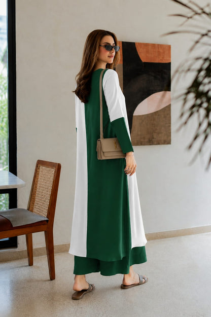 Pakistan Day Color Block Co-Ord Set