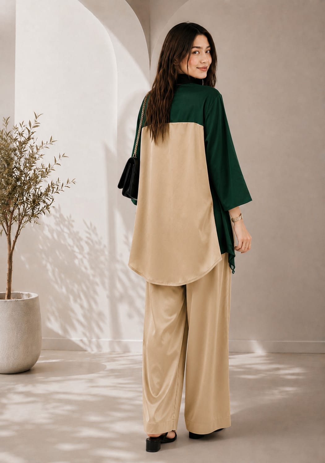 Emerald Beige 2-Piece Co-Ord Set