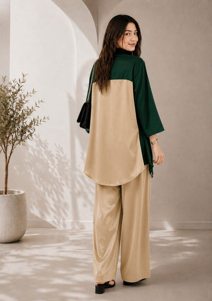 Emerald Beige 2-Piece Co-Ord Set